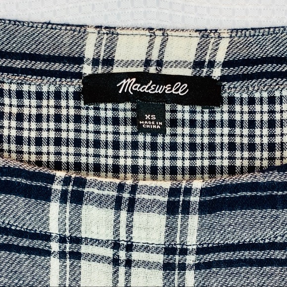 Madewell Flannel Wide Shoulder Neckline Tunic - Picture 3 of 4